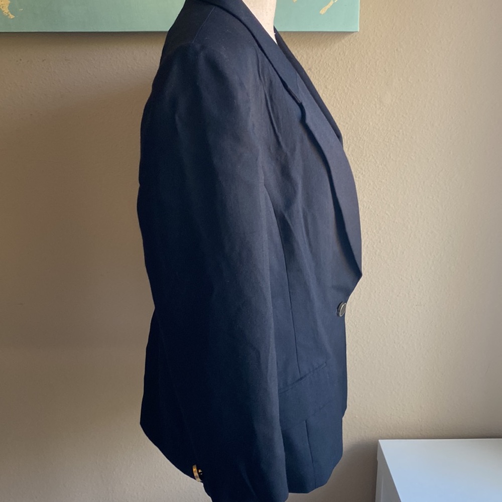 Pendleton Size 12 Black Wool Blazer - image 5